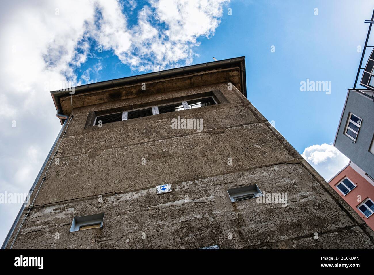 Berlin, Mitte, Gedenkstätte Günter Litfin in einem ehemaligen Kommandoposten der DDR-Grenzposten am Kanal Berlin-Spandau. Stockfoto