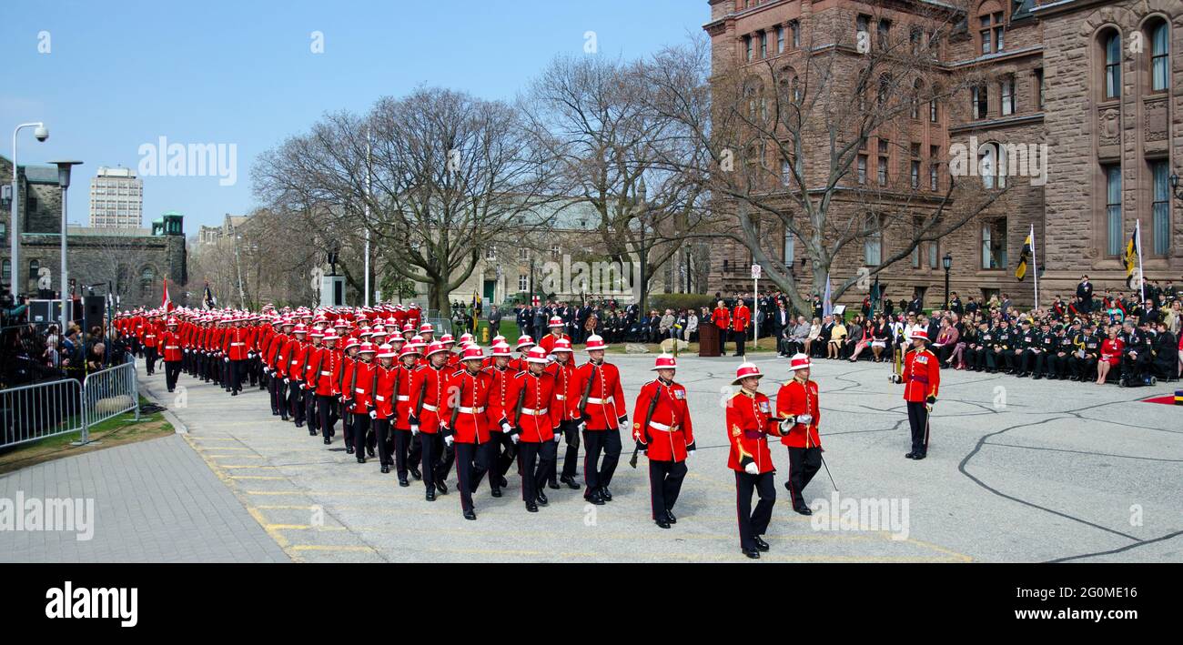 Die Stadt Toronto und die Canadian Armed Forces (CAF) gedenken in der Zeremonie, seiner königlichen Hoheit, des 200. Jahrestages der Schlacht von York Stockfoto