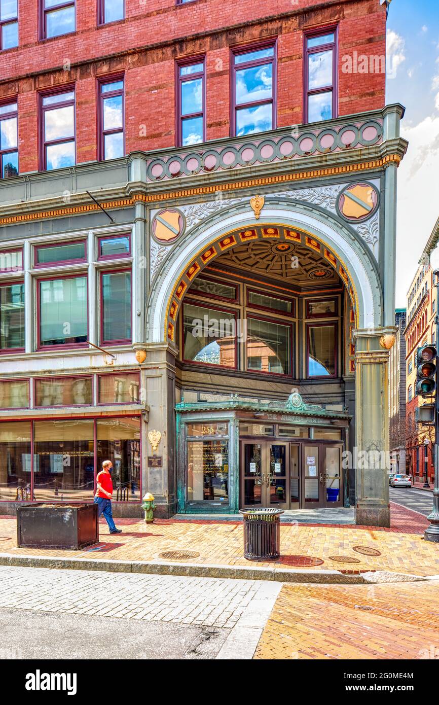 Shepard's, 255 Westminster Street, einst das führende Geschäft von Providence, ist jetzt Teil des Campus der University of Rhode Island. Stockfoto