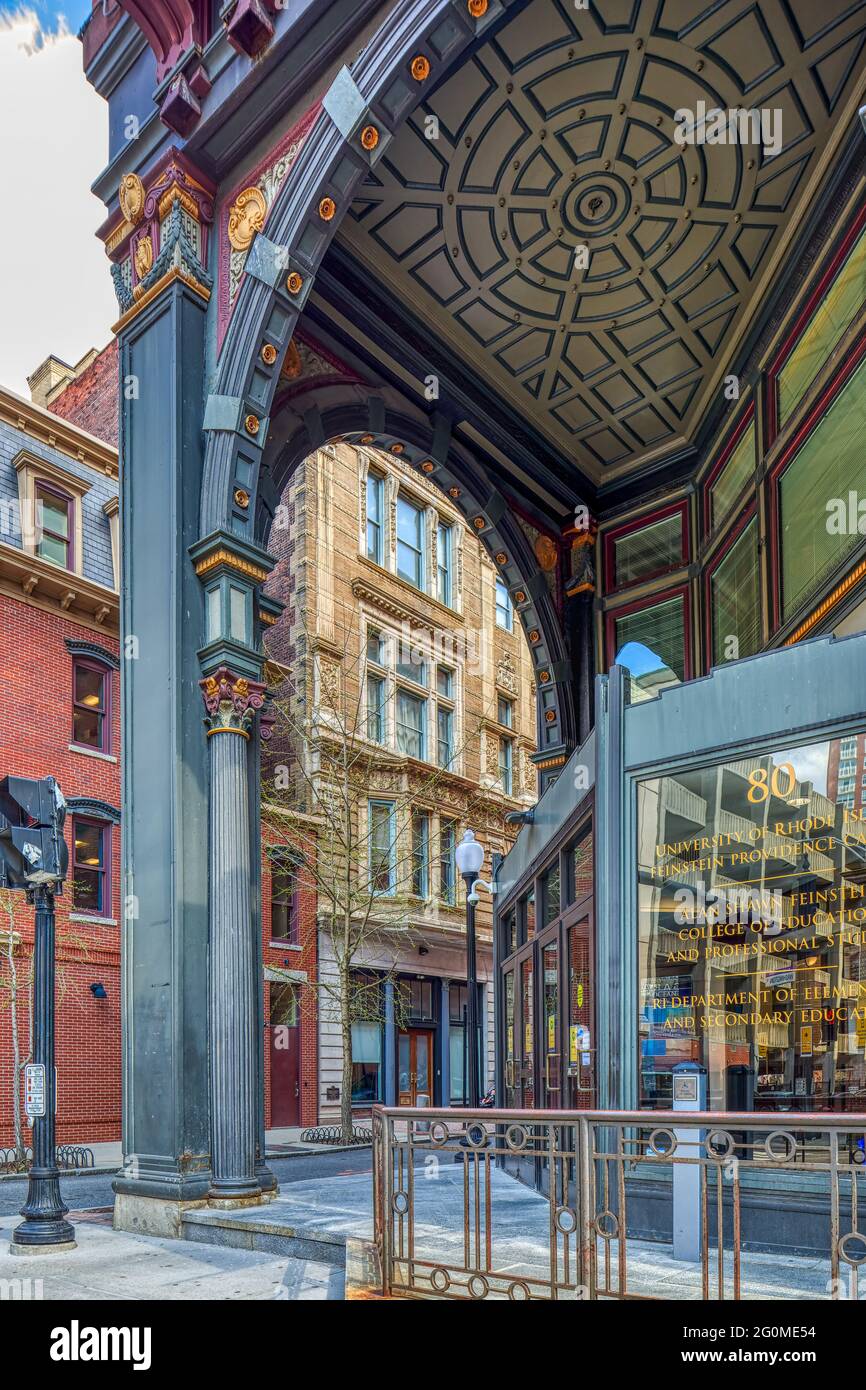 Shepard's, 255 Westminster Street, einst das führende Geschäft von Providence, ist jetzt Teil des Campus der University of Rhode Island. Stockfoto