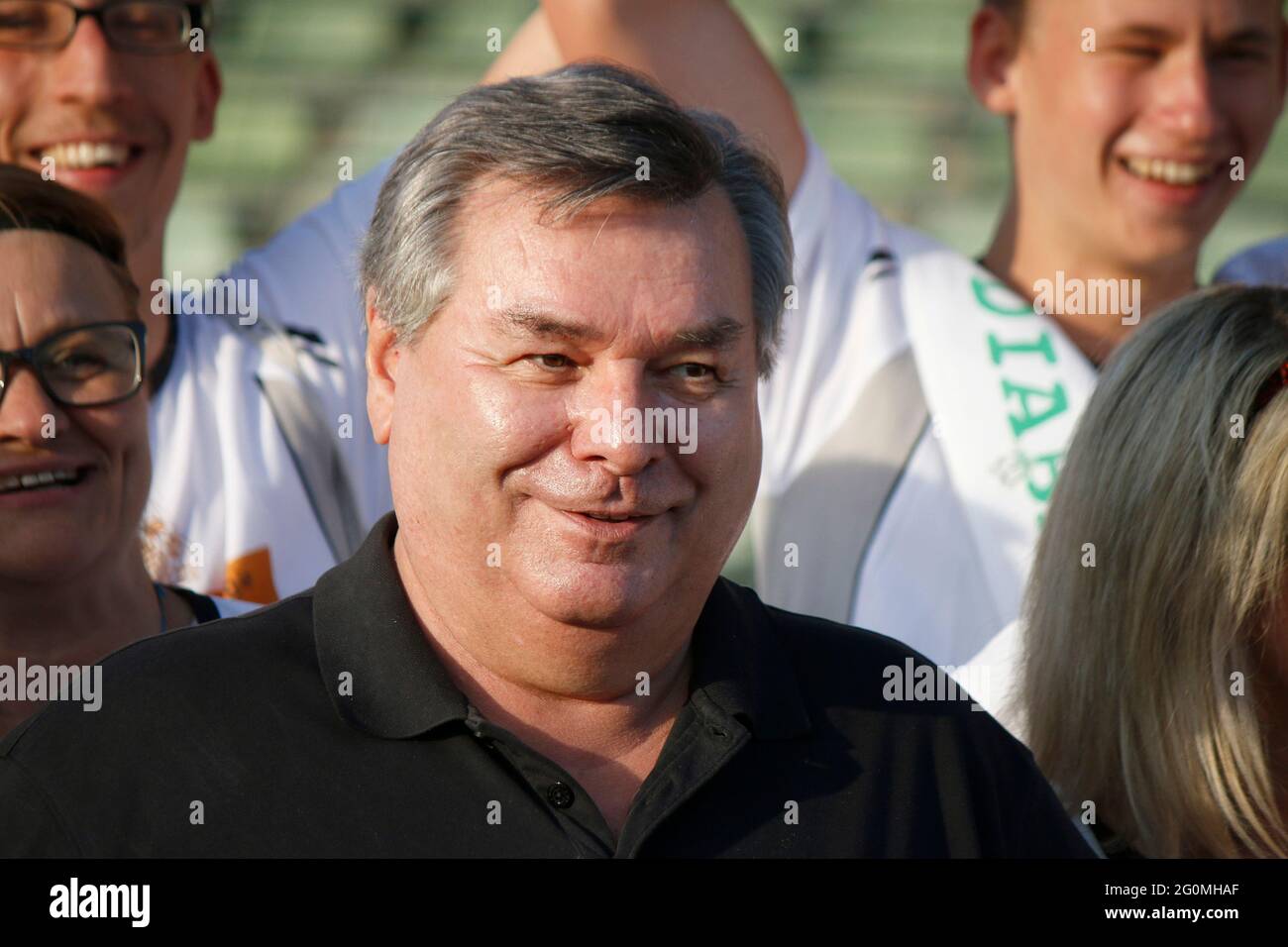 Waldemar Hartmann - Benefiz-Fussball-Spiel Zwischen Dem "FC Bundestag" Und Dem "FC FQSD", Friedrich-Ludwig-Jahn-Sportpark, 27. Juni 2017, Berl Stockfoto