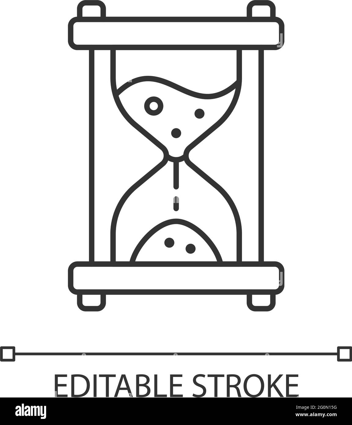 Lineares Stundenglas-Symbol Stock Vektor