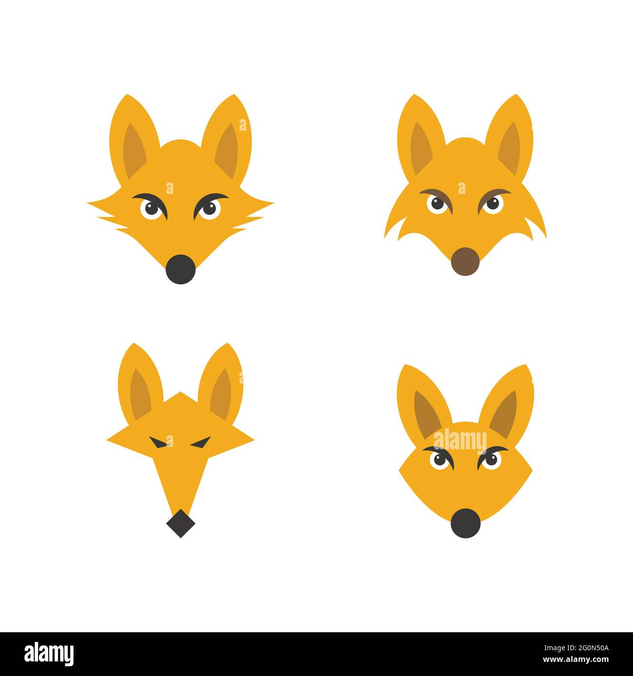 fox-Logo-Designs in fetter Vektorgrafik Stock Vektor