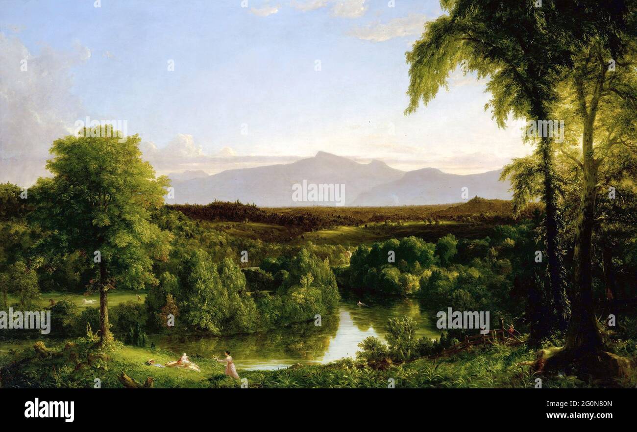 View on the Catskill - Early Autumn von Thomas Cole (1801-1848), Öl auf Leinwand, 1836/7 Stockfoto