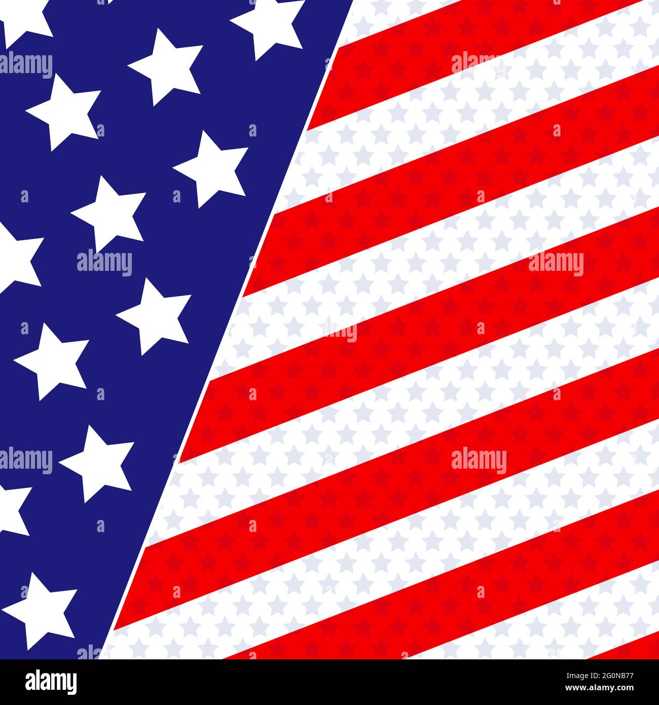 USA Hintergrund mit amerikanischen Flaggenelementen Stockfoto