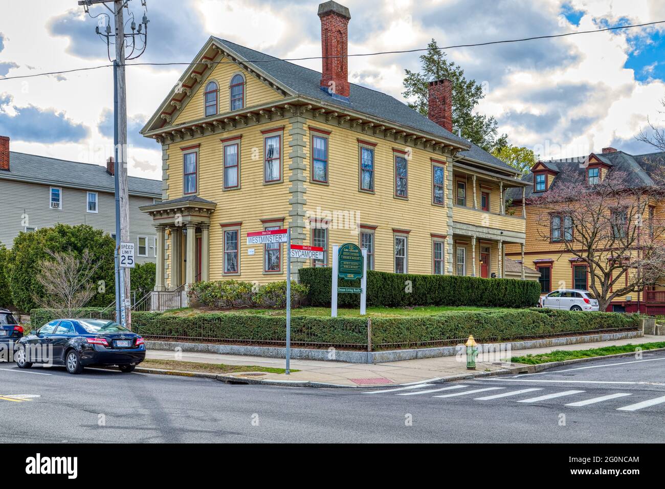 Samuel Irons House, 1536 Westminster Street, Federal Hill. Teil des Broadway-Armory Historic District, National Register of Historic Places. Stockfoto