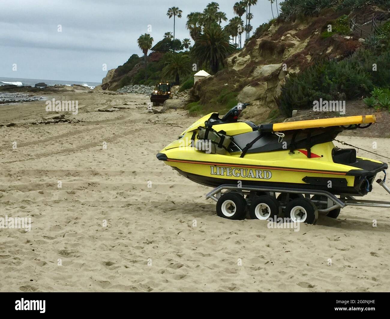 Rettungsschwimmer Jet Ski bereit für die Rettung Stockfoto