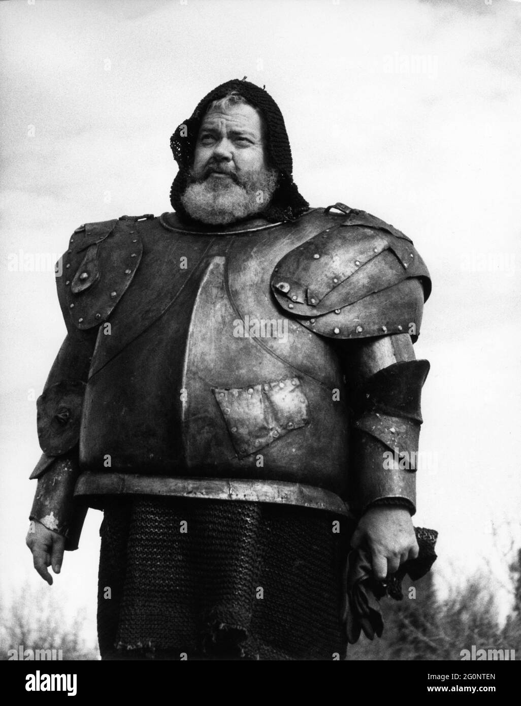 ORSON WELLES in FALSTAFF / GLOCKENSPIELE UM MITTERNACHT 1965 Regisseur ORSON WELLES aus Stücken von William Shakespeare Buch von Raphael Holinshed Drehbuch Orson Welles Schweiz - Spanien Koproduktion Internacional Films / Alpine Films Stockfoto