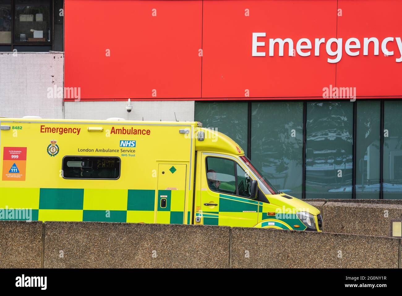 St Thomas Hospital Emergency Department, A and E. London, Großbritannien, 29. Mai 2021. Stockfoto