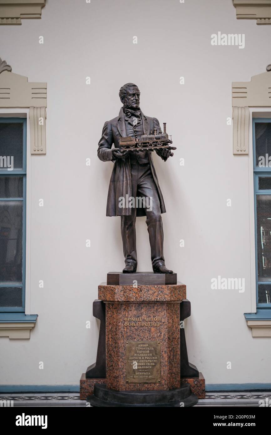 Skulpturendenkmal Franz Anton Ritter von Gerstner. Stockfoto