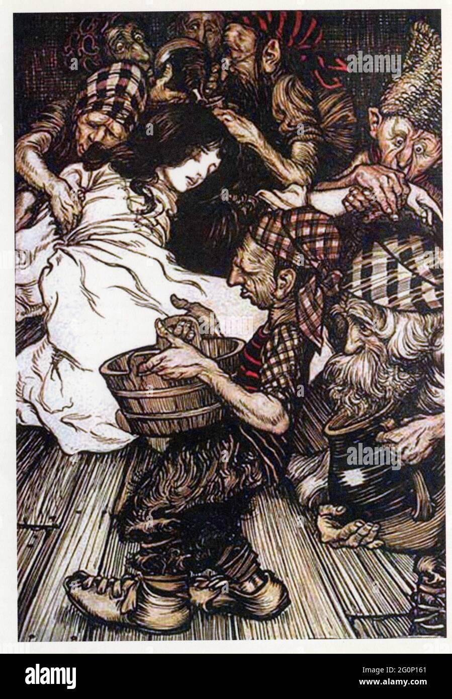 Arthur Rackham,die Märchen der Brüder Grimm,Londres,1909. Stockfoto