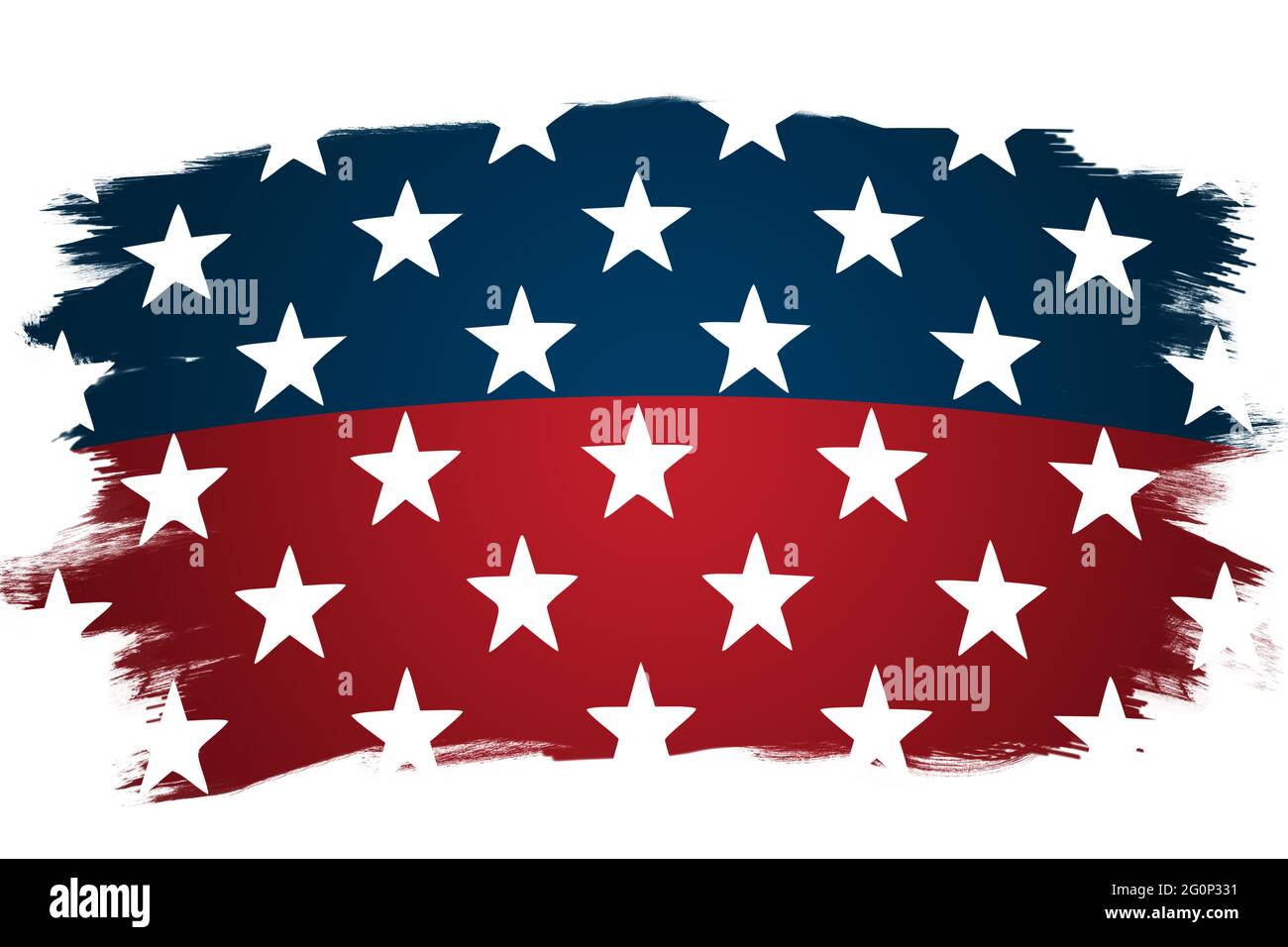 Illustration des USA-Bannerhintergrunds mit Elementen der amerikanischen Flagge Stockfoto
