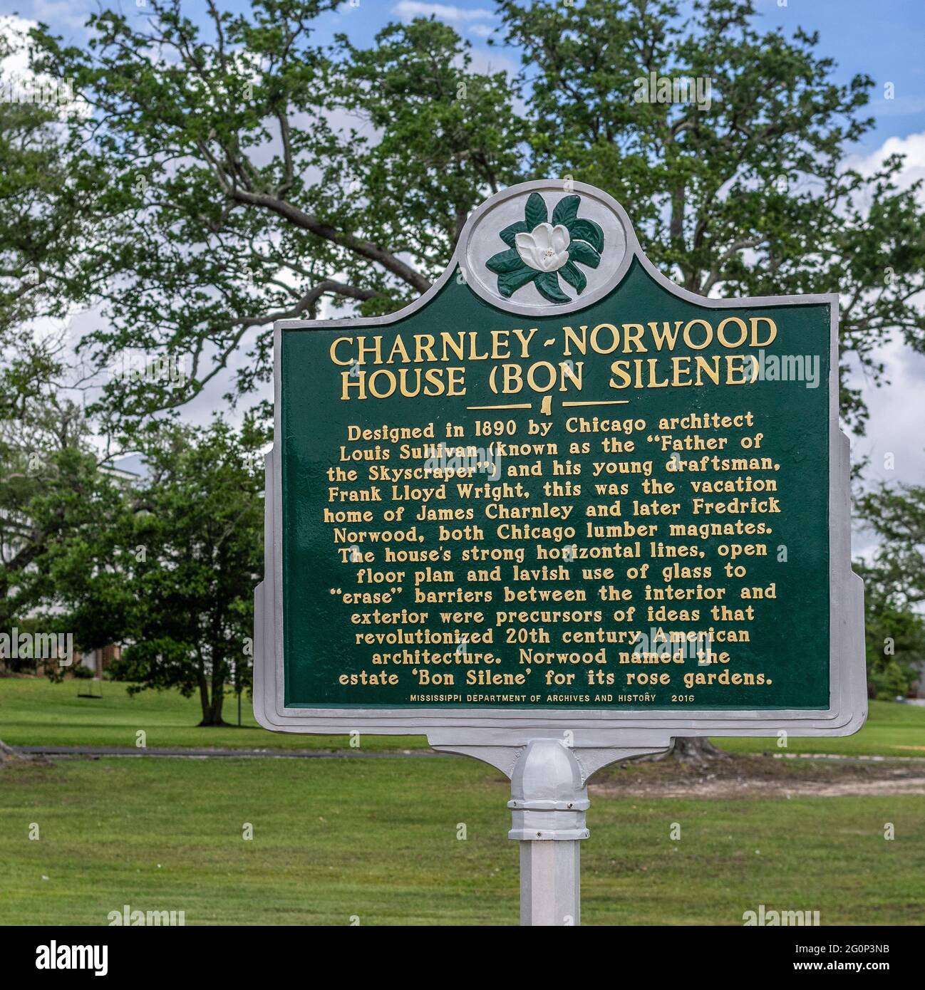 Charnley Norwood House, Bon Silene, Ocean Springs, Mississippi, USA Stockfoto