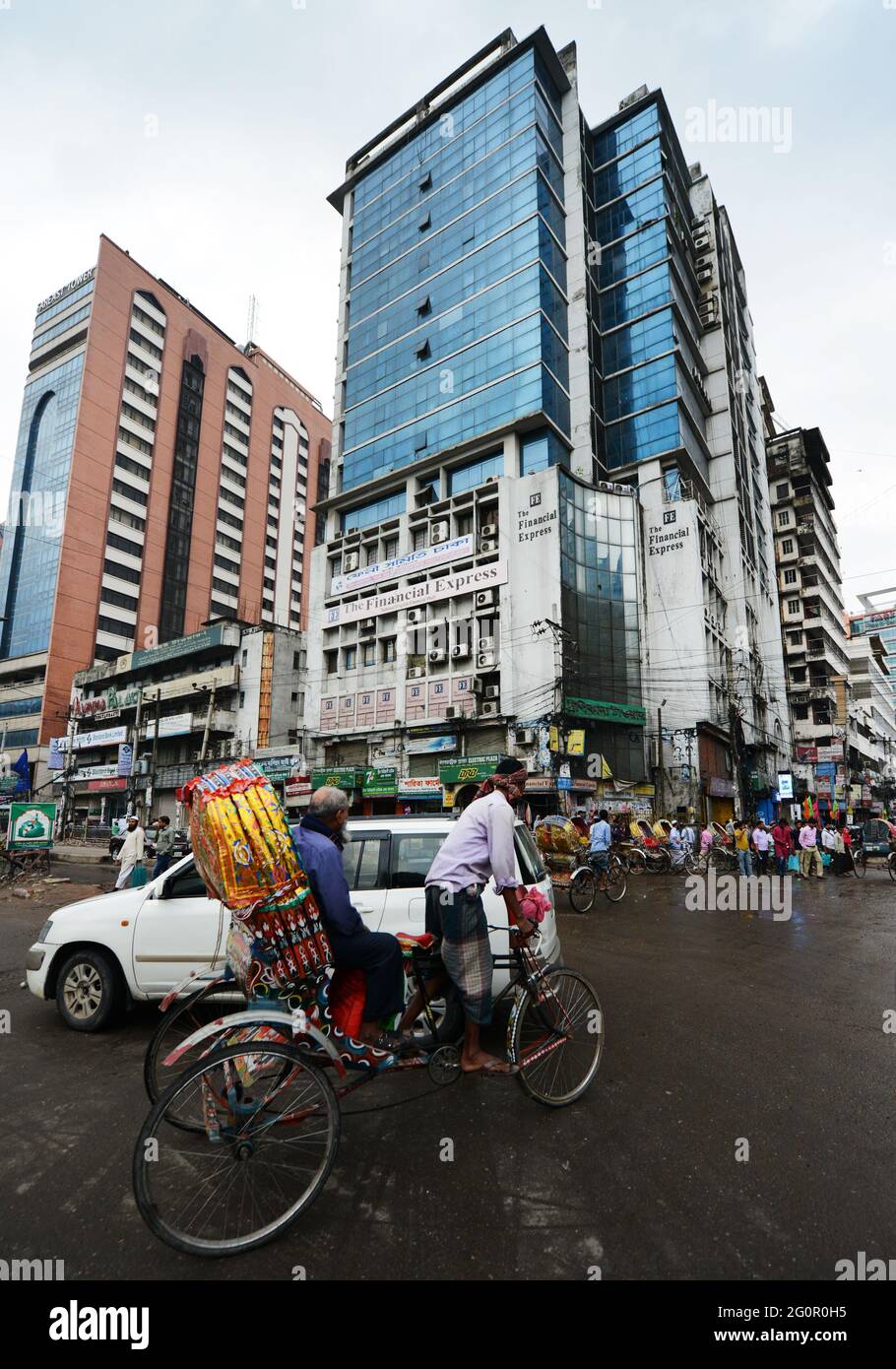 Das Financial Express-Gebäude in Dhaka, Bangladesch. Stockfoto