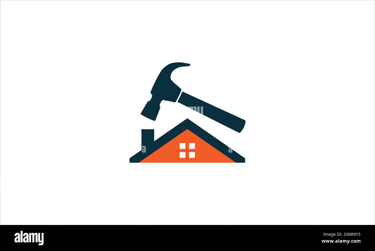Home Konstruktion Logo Design Symbol Vorlage Vektor Illustration Stock Vektor
