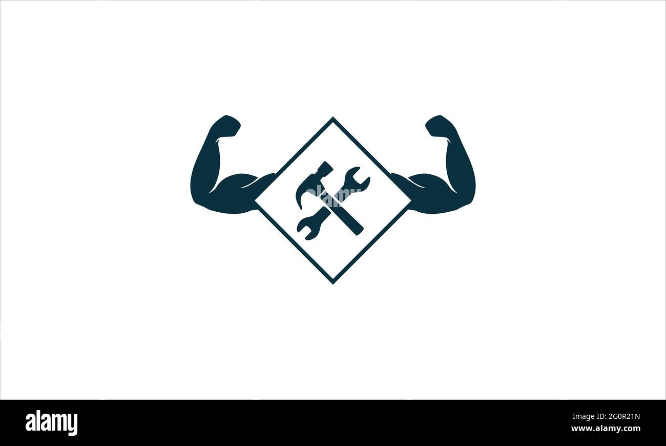 Starkes Blatt Fitness-Logo Symbol Design Illustration Symbol Stock Vektor
