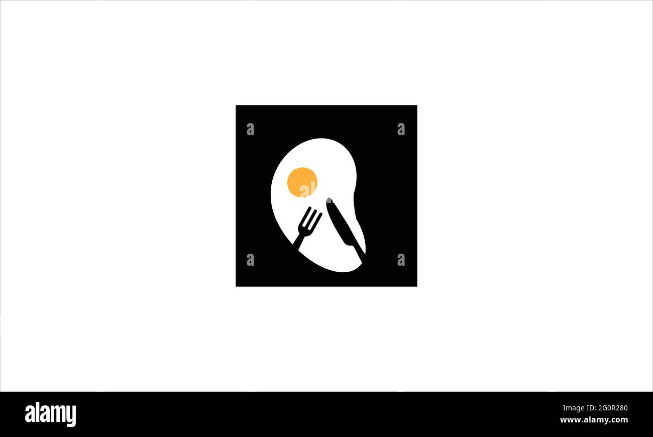 Spiegelei Gericht Messer Gabel Symbole Vektor Design Illustration Stock Vektor
