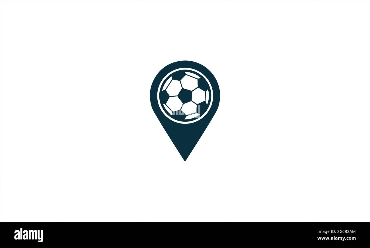 Fußball Fußball Punkt Lage Symbol Vektor Vorlage Illustration Design Stock Vektor