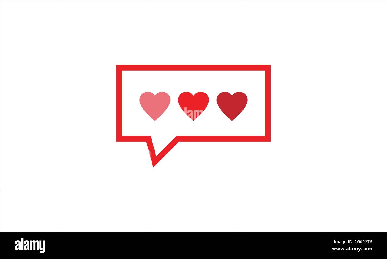 Liebe Chat Unterhaltung Symbol Logo Design Vektor Vorlage Illustration Stock Vektor