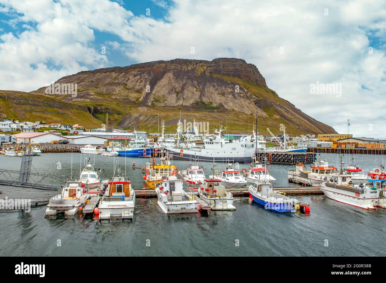 Hafen von Olafsvik, Island Stockfoto
