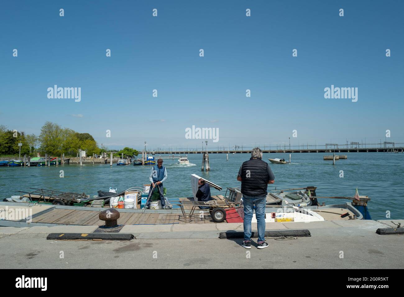 Venedig während der Covid19-Sperre, Italien, Europa, Boot, Boote, Stockfoto