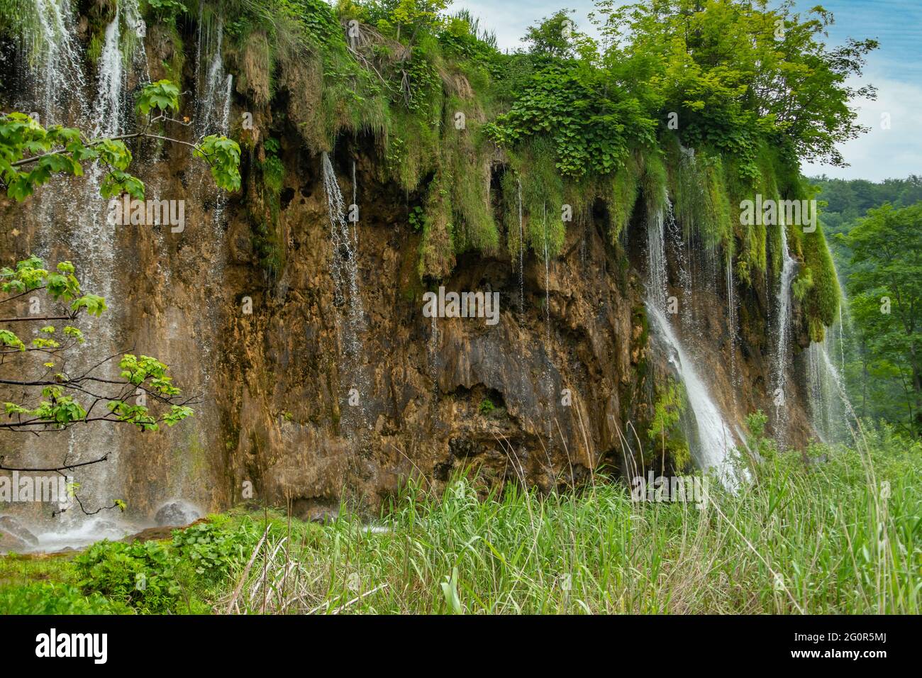 Mali Prstavac Wasserfall, Nationalpark Plitvicer Seen, Kroatien Stockfoto