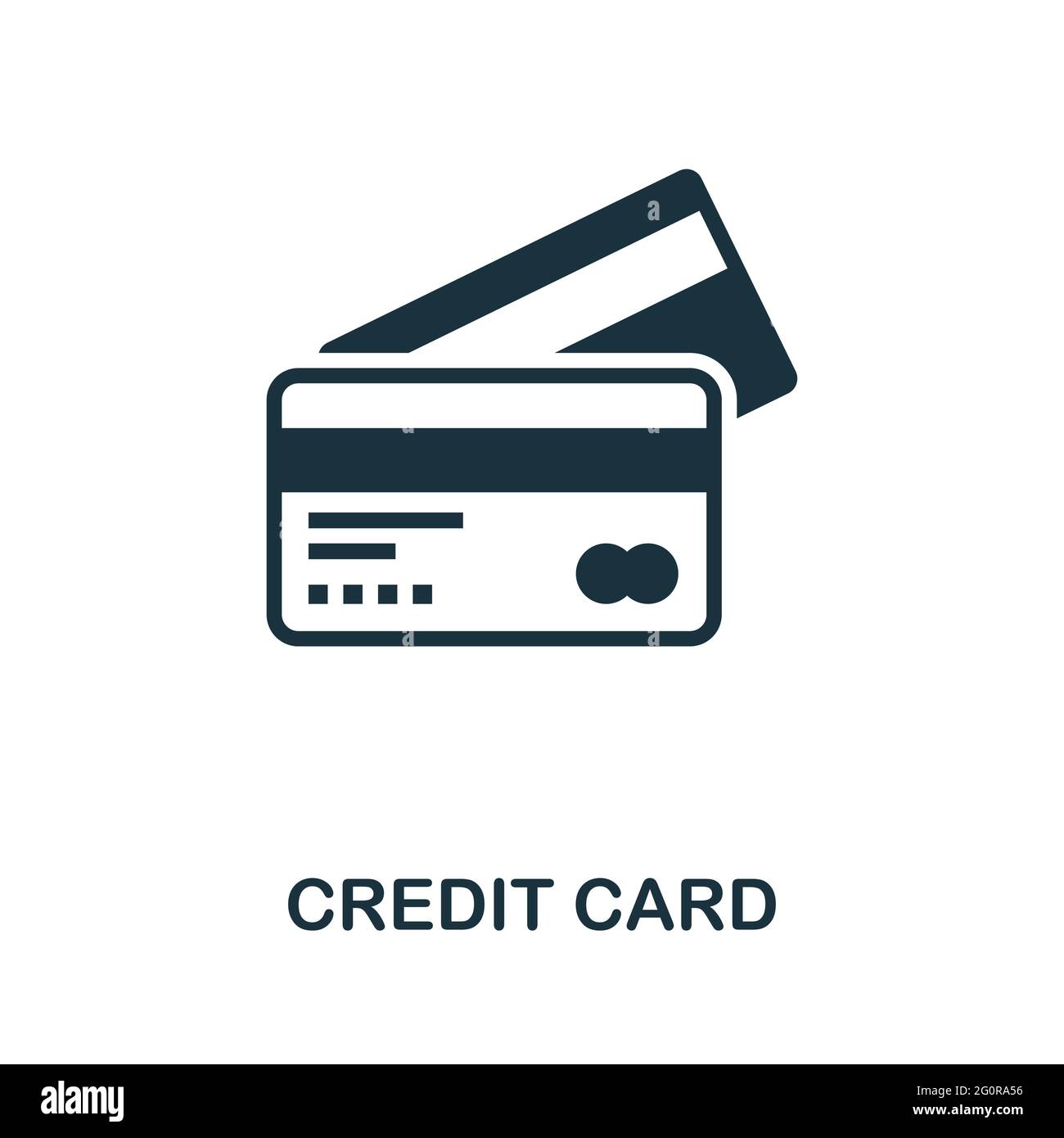 Kreditkartensymbol. Monochromes einfaches Element aus der Mall Kollektion. Kreatives Kreditkartensymbol für Webdesign, Vorlagen, Infografiken und vieles mehr Stock Vektor