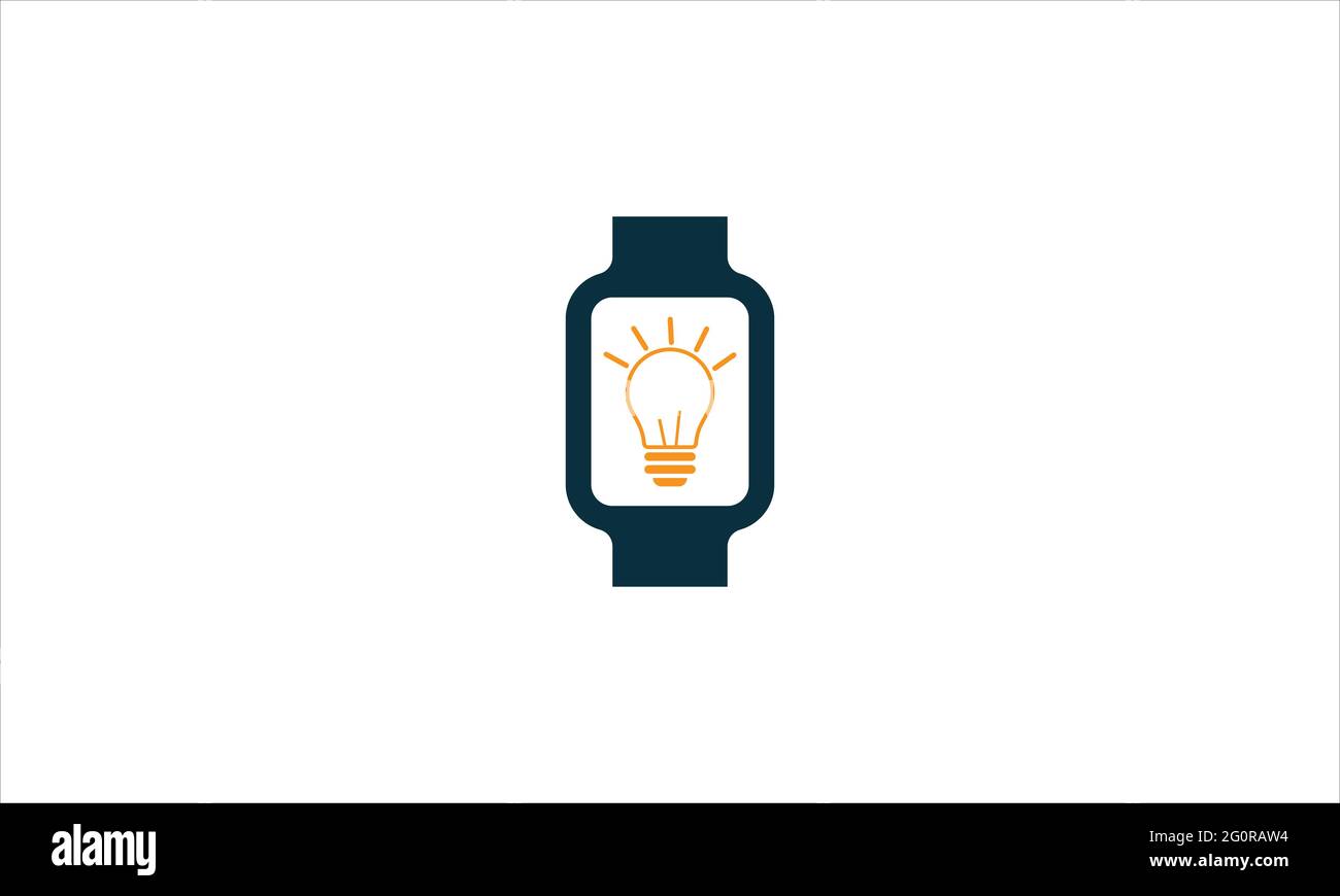 Glühlampe Smart Watch Logo Symbol Design Vektor Illustration Stock Vektor