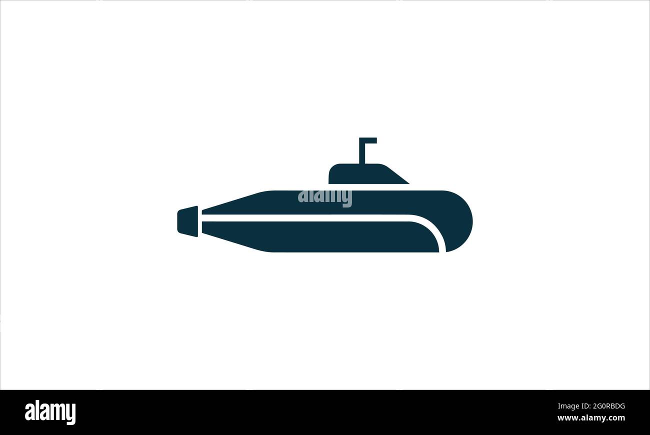 Symbol des militärischen U-Bootes. Einfache Illustration des militärischen U-Boot-Vektor-Icon-Designs Stock Vektor