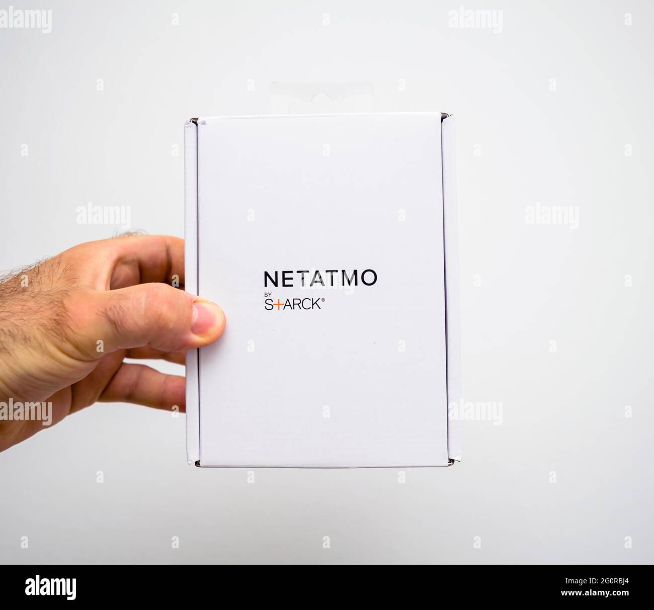 Netatmo Heizkörper Thermostat Ventil von Philippe Starck Stockfoto
