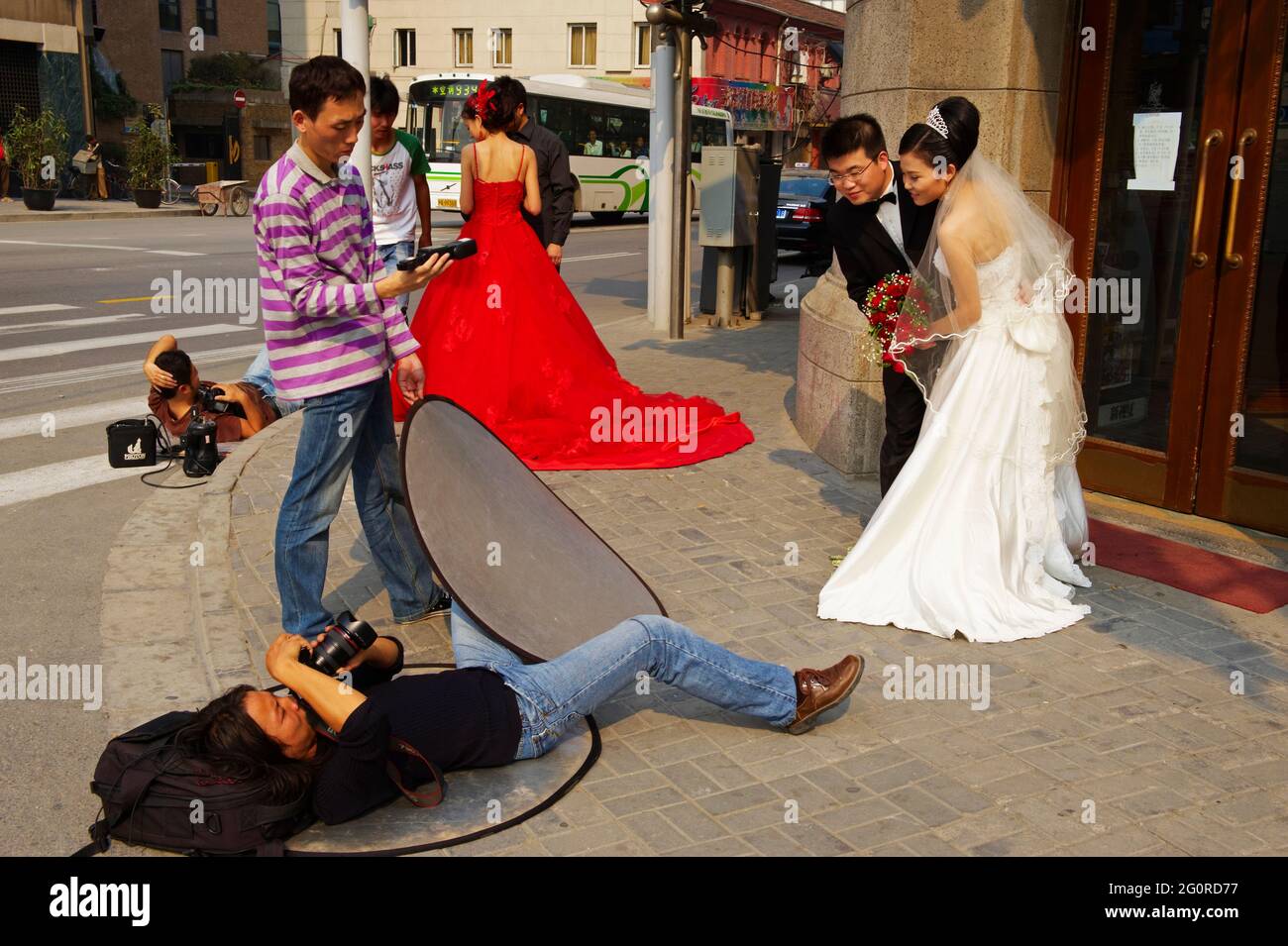 China, Shanghai, Hochzeitstag Stockfoto