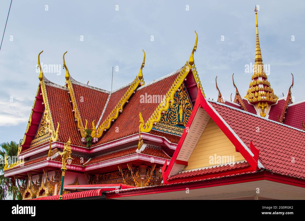 Buddhistischer Tempel Wat Bang Saray Kong Kharam im Bang Saray District Chonburi, Thailand Stockfoto