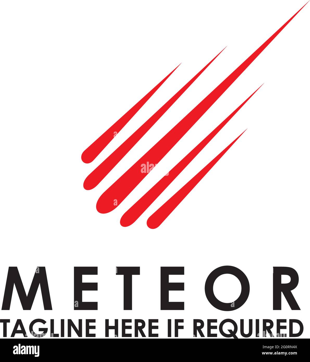 Verschieben Meteor Logo Design Vektor-Vorlage Stock Vektor