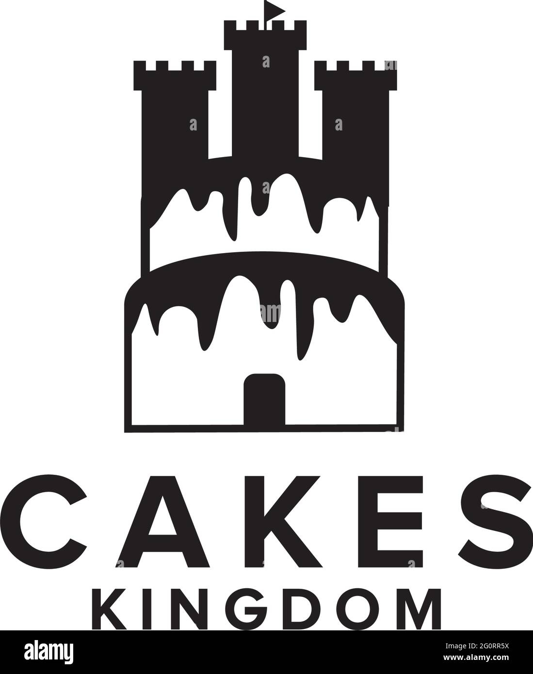 Cakes Königreich Logo Design Vektor Vorlage Stock Vektor