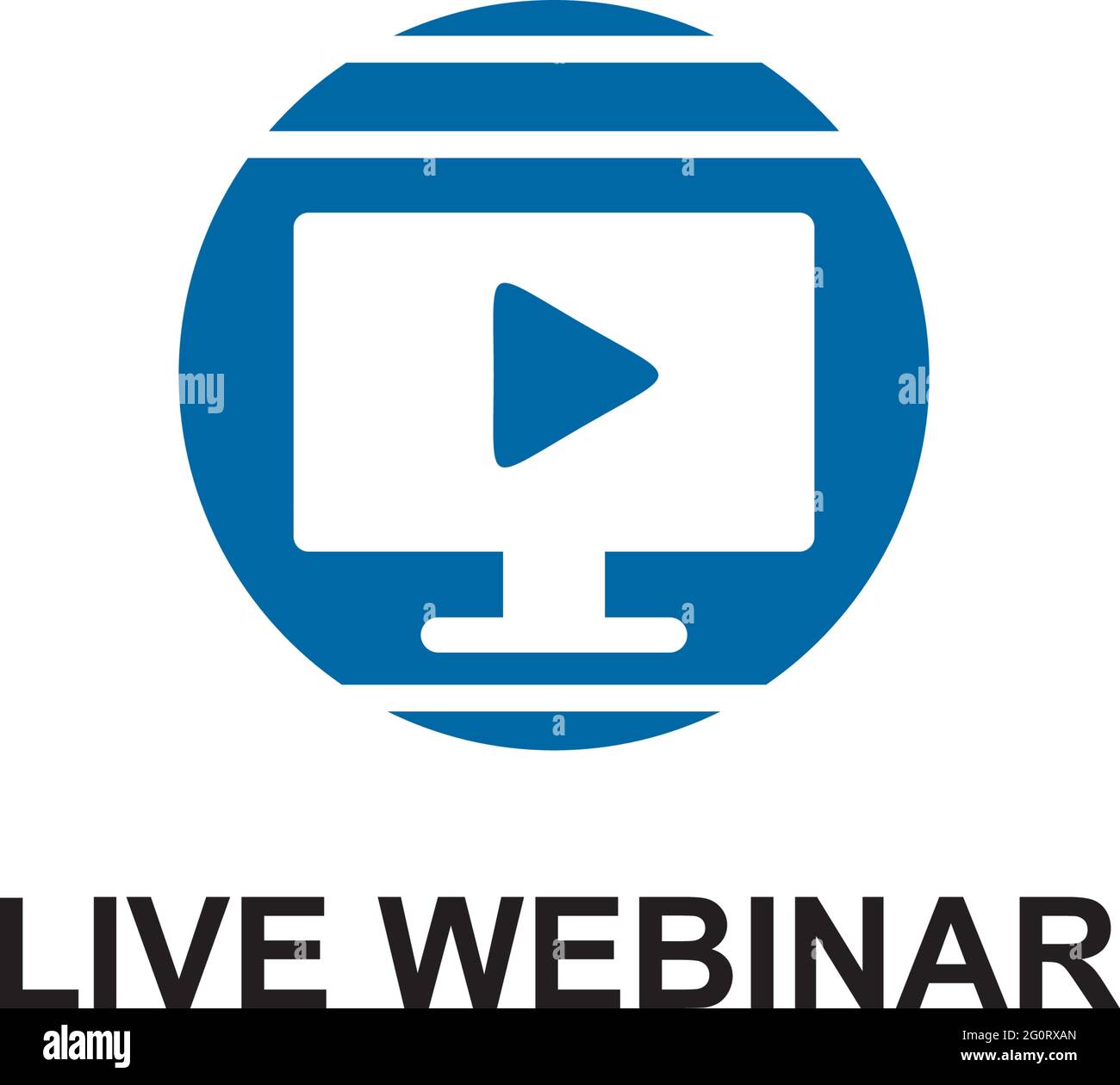 Webinar-Vorlage für Live-Logo-Design Stock Vektor