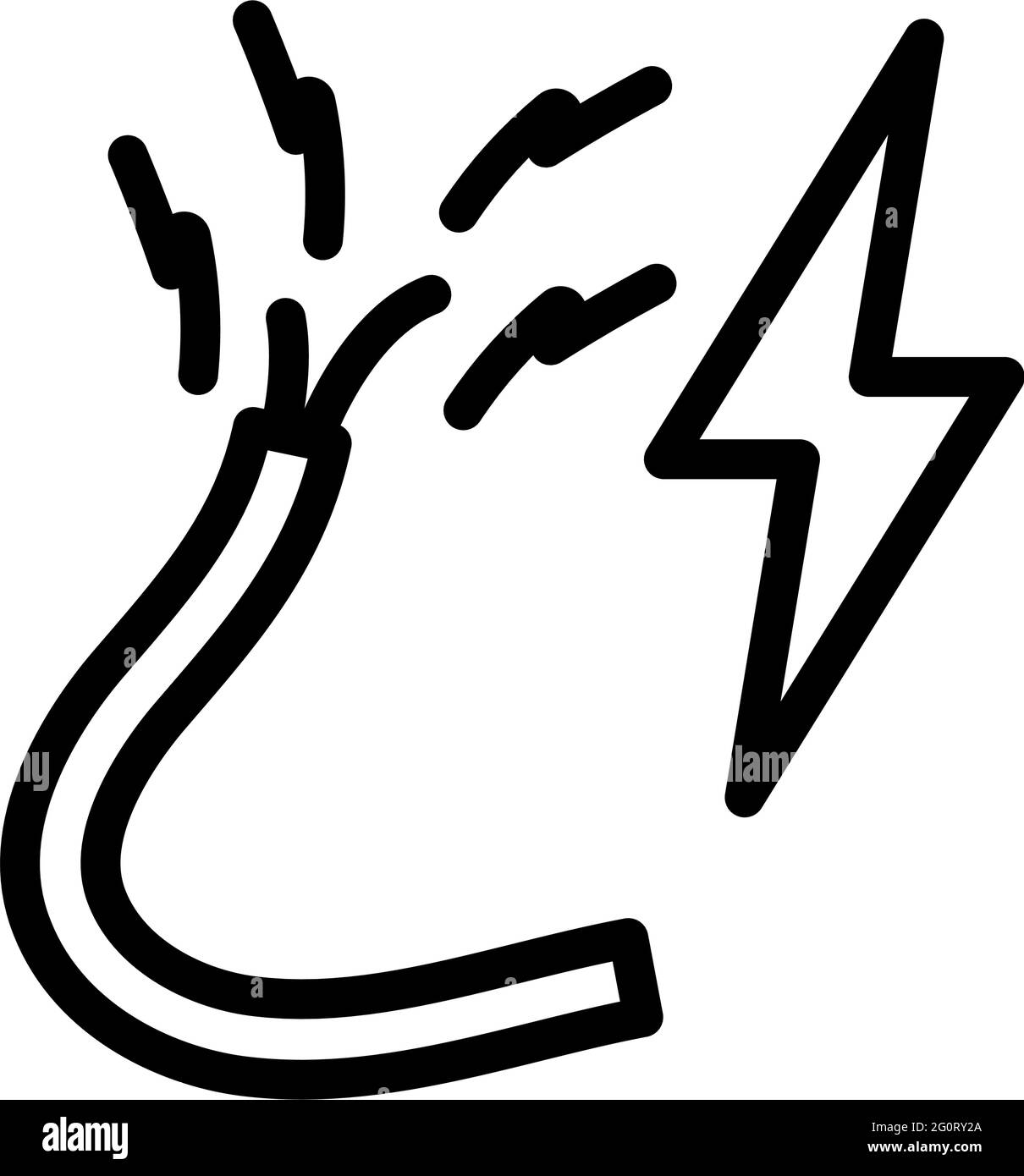 Symbol Für Draht. Bearbeitbares, Fett Formatischtes Umrisse-Design. Vektorgrafik. Stock Vektor Symbol Für Draht. Bearbeitbares, Fett Formatischtes Umrisse-Design. Vektorgrafik. Stock Vektor