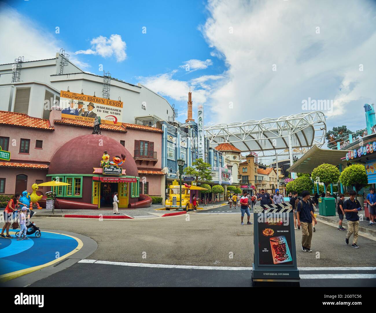 Universal Studios Crossing in singapur Stockfoto