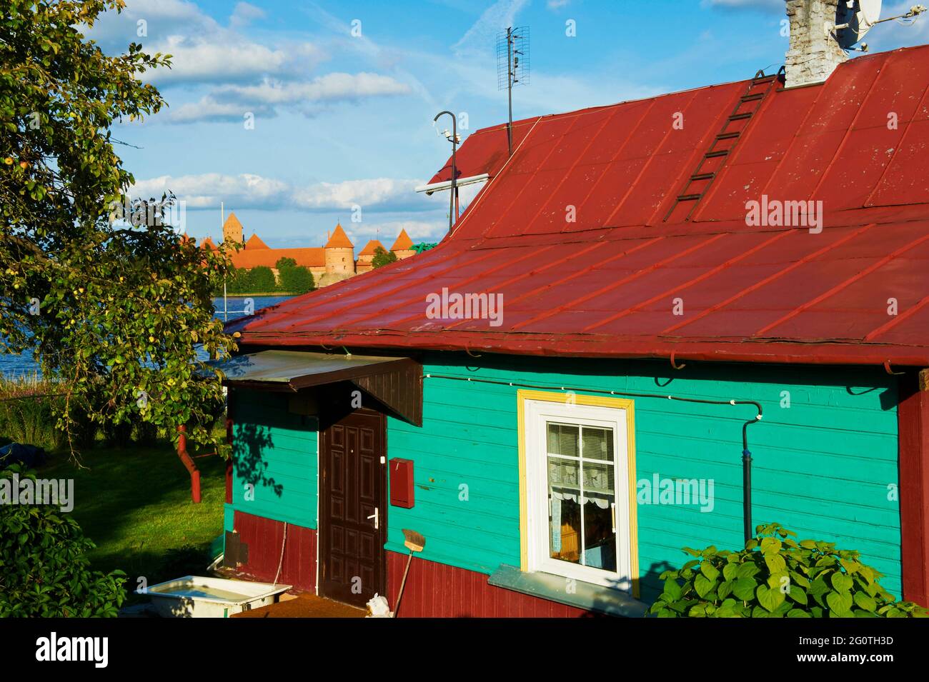 Litauen (Baltikum), Inselschloss Trakai bei Vilnius Stockfoto