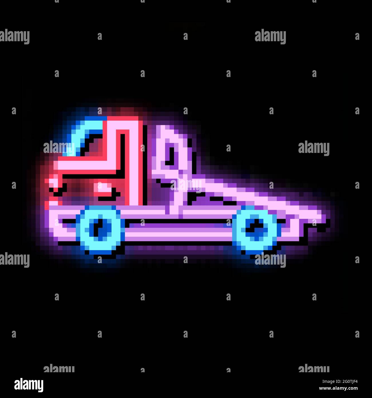 Evakuator Truck Neon Glow Icon Illustration Stock Vektor