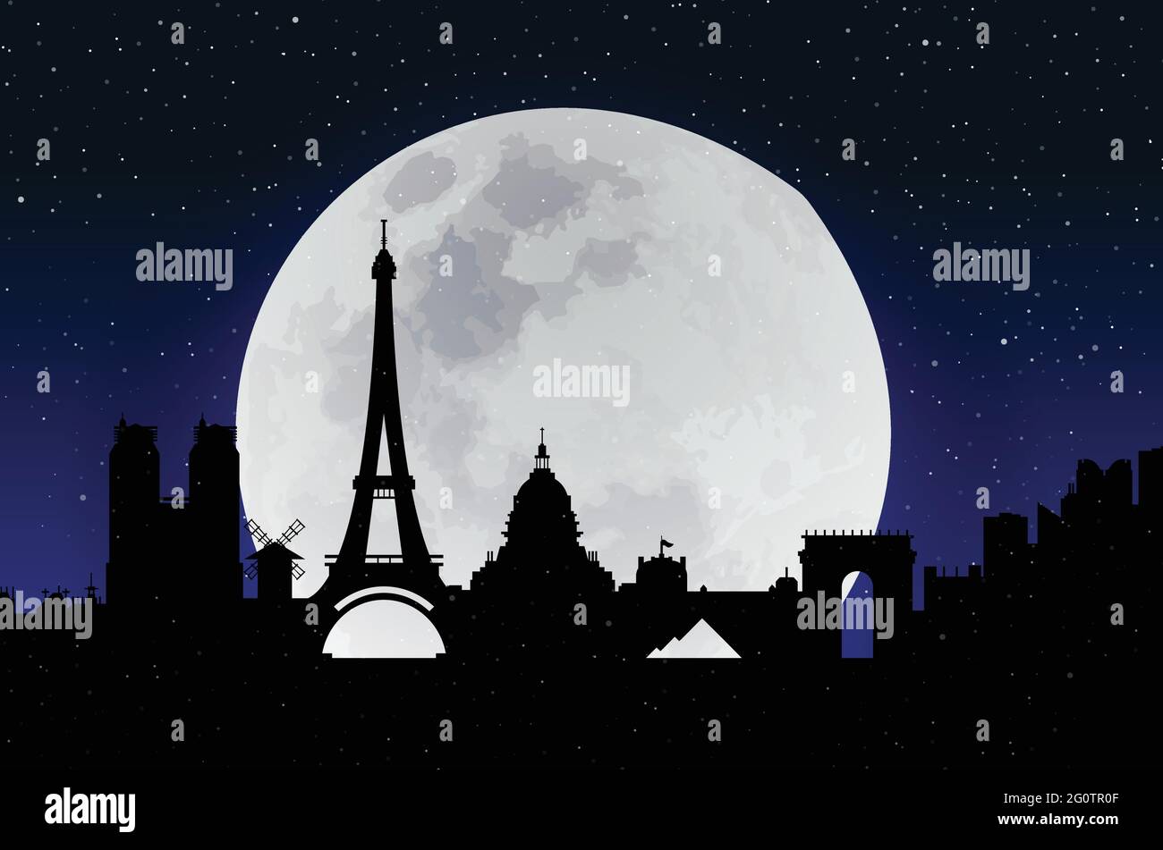 Couple Love under Moon Light Icon Logo Design Stock Vektor