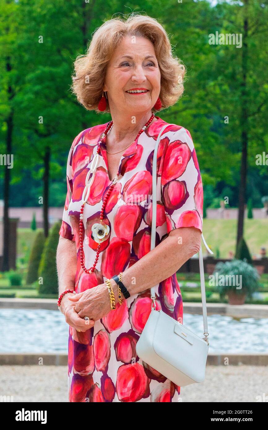 Apeldoorn, Niederlande. Juni 2021. Prinzessin Margriet von den Niederlanden im Palast het Loo in Apeldoorn, am 03. Juni 2021, taufig die offiziellen Invictus Games Den Haag 2020 Tulip, die invictus Games Den Haag 2020 wurden zweimal verschoben und wird jetzt vom 16. Bis 22. April 2022 stattfinden Quelle: Rotalpool/Wesley de Wit/ Albert Nieboer/Netherlands OUT/Point de Vue OUT/dpa/Alamy Live News Stockfoto