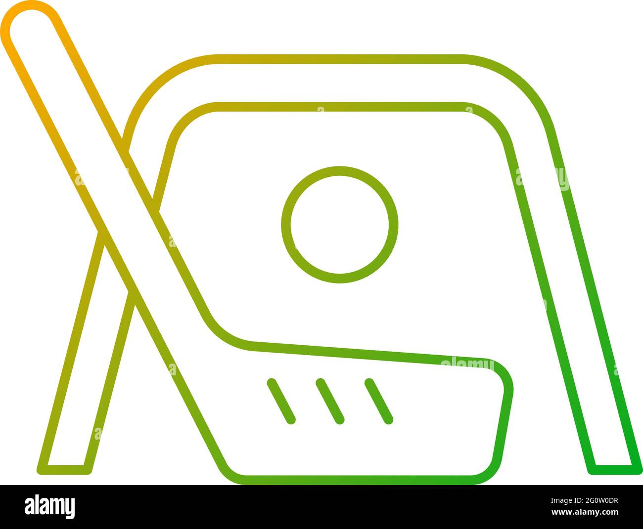 Floor Hockey Gradient Linear Vector Icon Stock Vektor