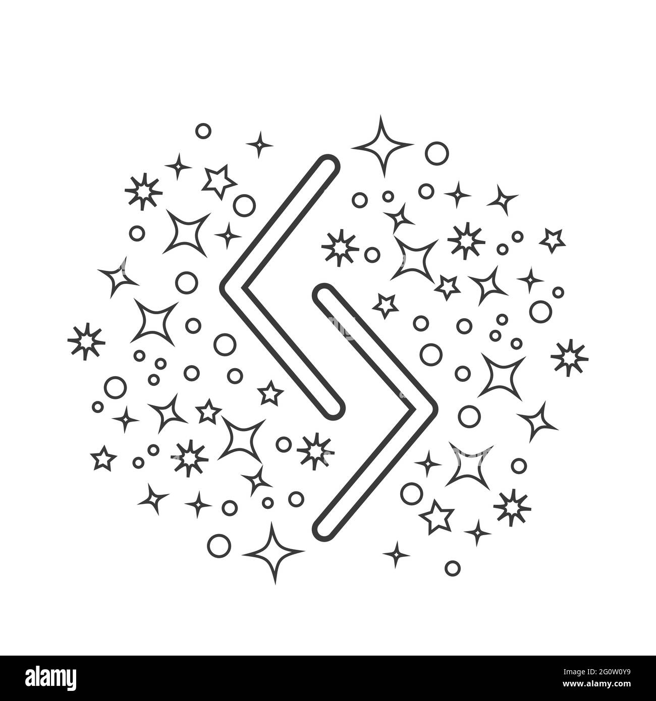 Esoterisches Symbol, Alchemie und Hexerei Kunst. Mystisches und magisches Design mit Magie Stock Vektor