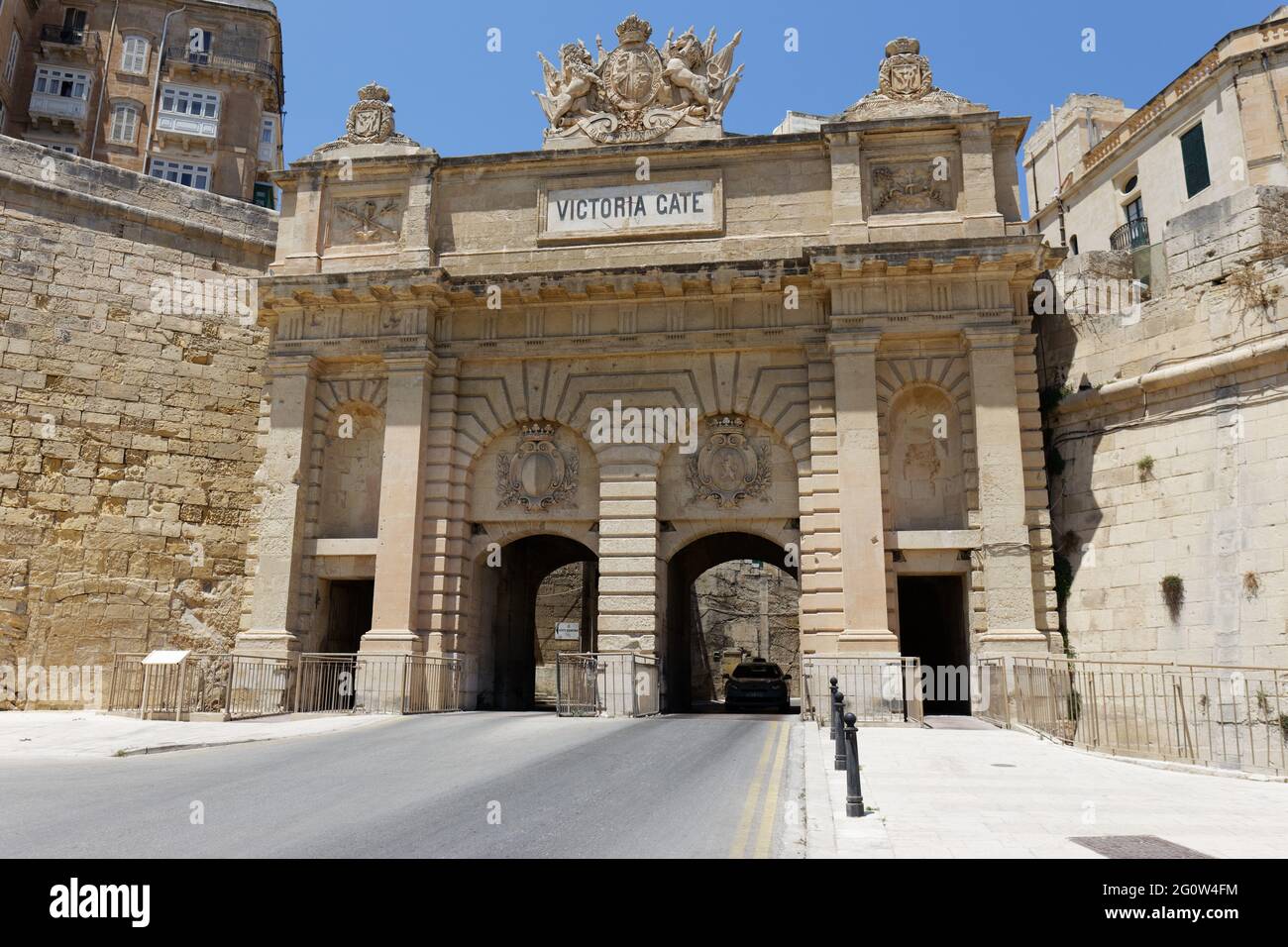 Victoria Gate - Valletta Salinos Ground Stockfoto