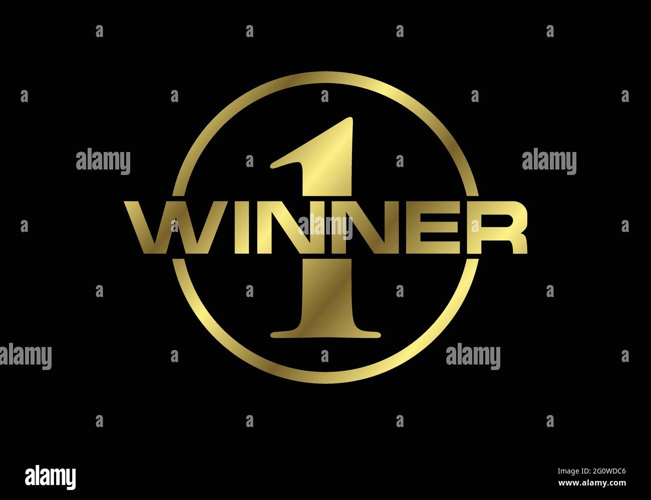 Goldene Nummer-eins-Ikone, Auszeichnung, Champion, Gewinner, Erfolgskonzept abstraktes Logo-Zeichen-Symbol. Stock Vektor