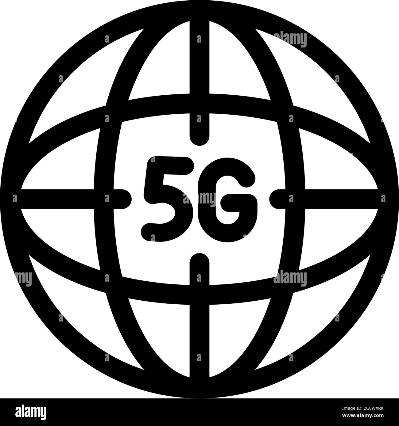 5g-Linienvektorsymbol. Symbol oder Logo der Netzwerkverbindung. Vektorgrafik für Aktien Stock Vektor