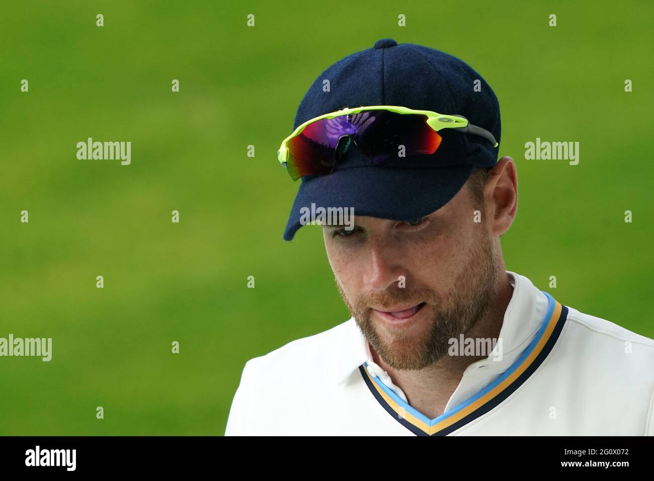 Yorkshire's Dawid Malan am ersten Tag des LV= Insurance County Championship-Spiels im Emerald Headingley, Leeds. Bilddatum: Donnerstag, 3. Juni 2021. Stockfoto