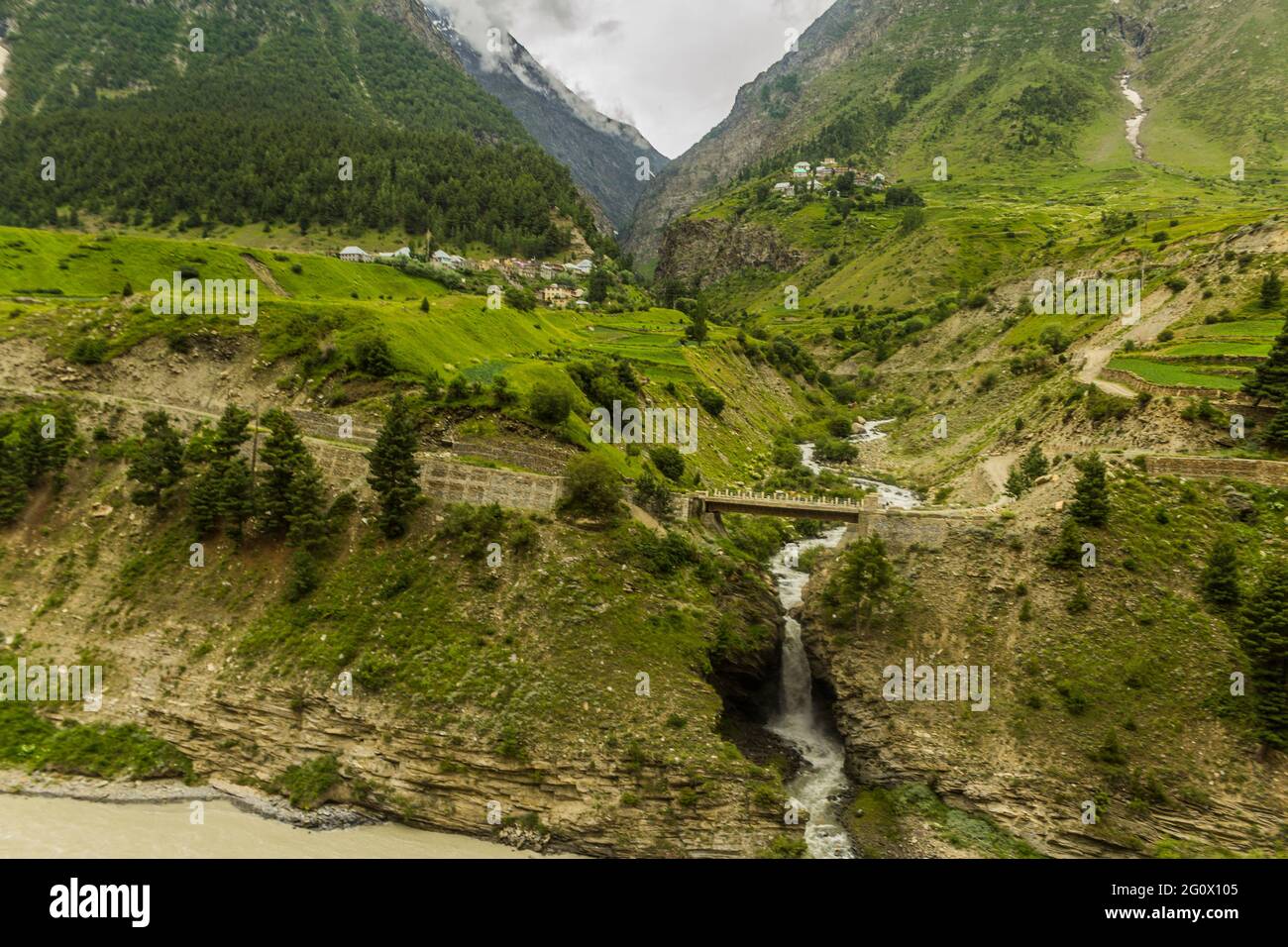 Verschiedene Ansichten von Keylong, Himachal Pradesh Stockfoto