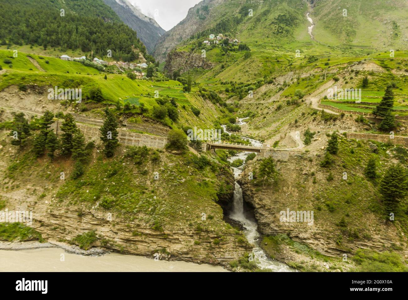 Verschiedene Ansichten von Keylong, Himachal Pradesh Stockfoto