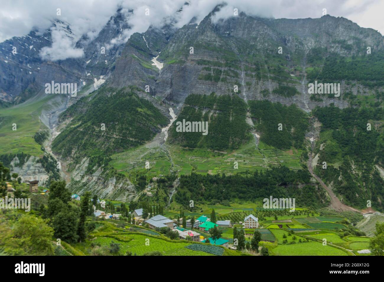 Verschiedene Ansichten von Keylong, Himachal Pradesh Stockfoto